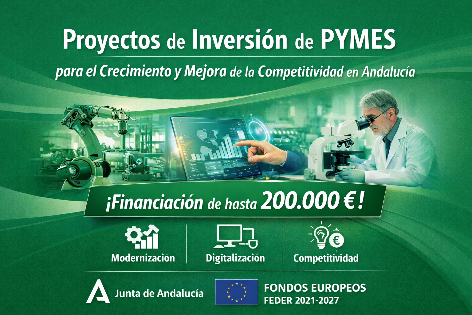 Ayudas a proyectos de inversión PYMES Andalucía